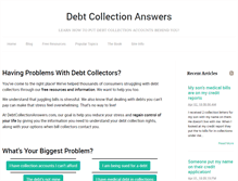 Tablet Screenshot of debtcollectionanswers.com